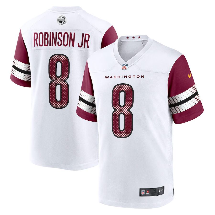 Men Washington Commanders #8 Brian Robinson Jr. Nike White Away Game Player NFL Jersey->washington commanders->NFL Jersey